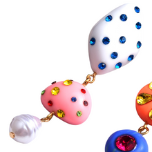 Load image into Gallery viewer, Crystal Studded Bubble Dangling Earrings
