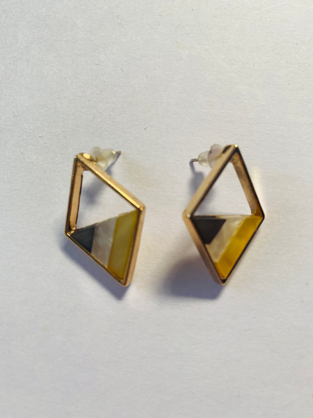 Golden Rhombus Ombré Earrings