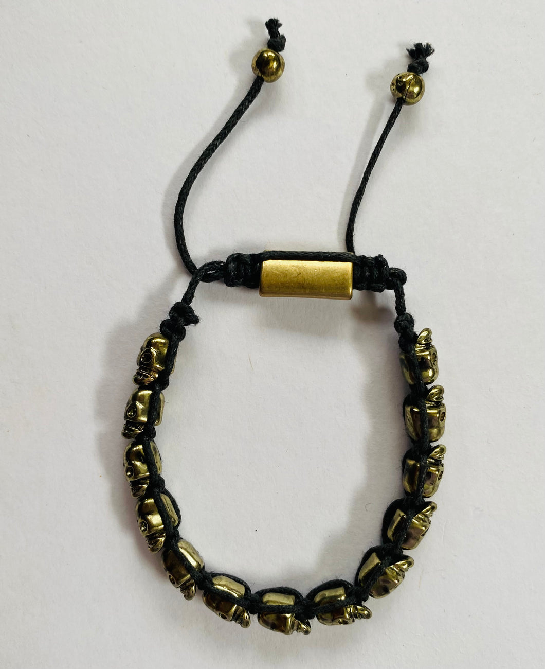Calavera Skull Goth String Bracelet