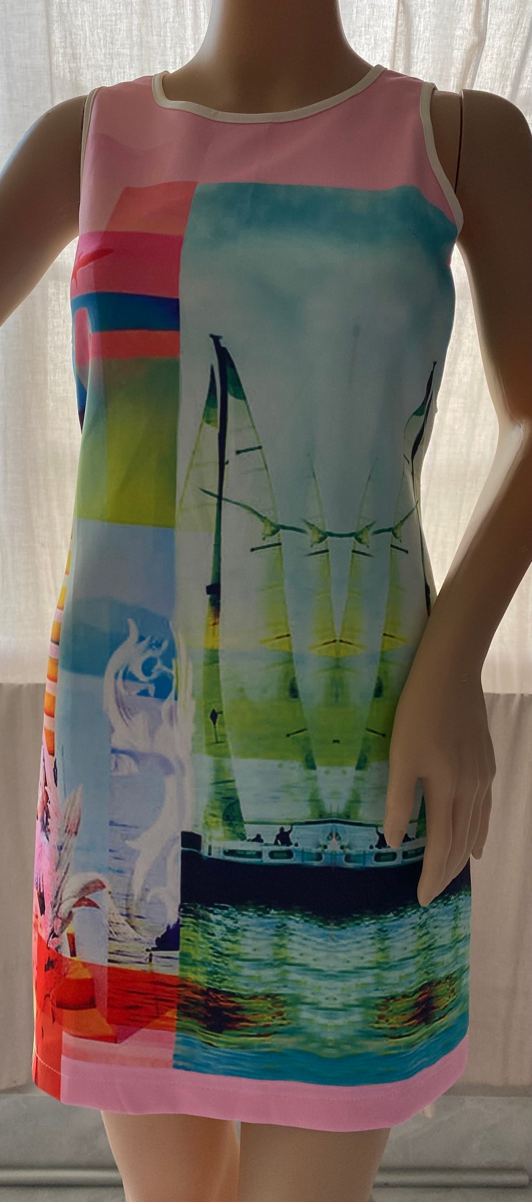 Megan Fox X Dundas Graphic Print Dress With Cut Out Back
